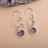 Amethyst Solid 925 Sterling Silver Dangle Earrings Jewelry